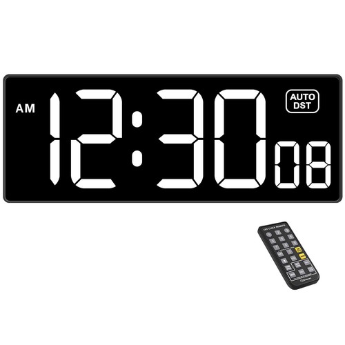 Digital wall clock with - digital,