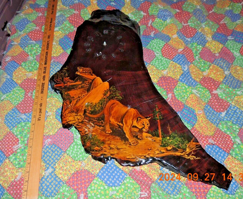 Huge hand painted cougar - hand,